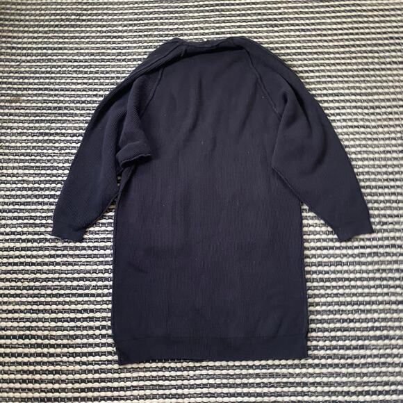 🌿Free People Womens Oversized Ribbed Chunky Black Button Cardigan Sweater M - Picture 3 of 12